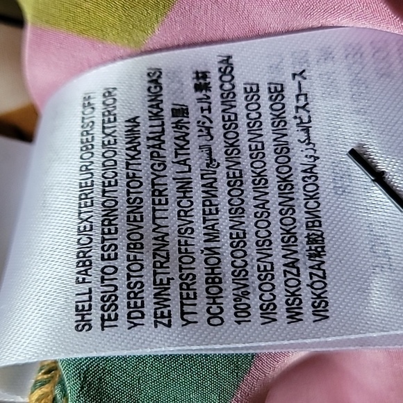 FARM Rio Tropical Collage Pajama Shirt Silky Viscose Blouse - Picture 12 of 13